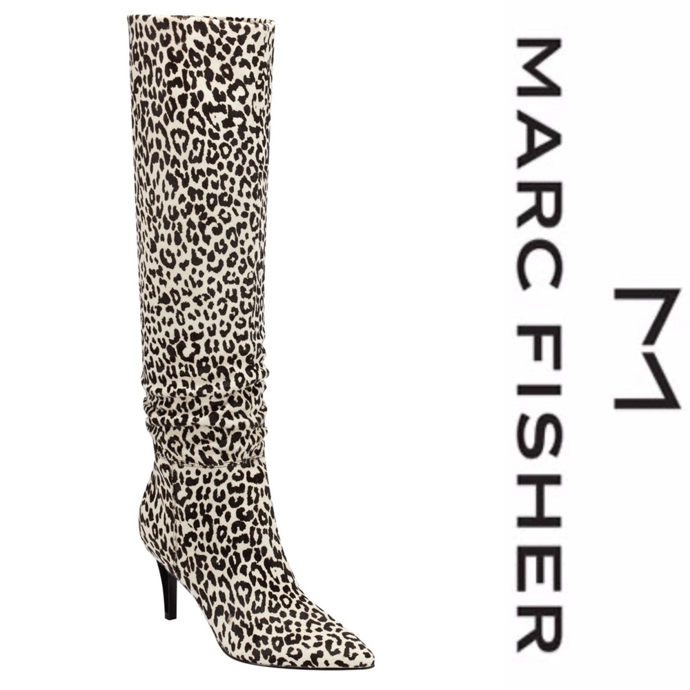 Marc Fisher Leopard Print Knee High Boots*NWB